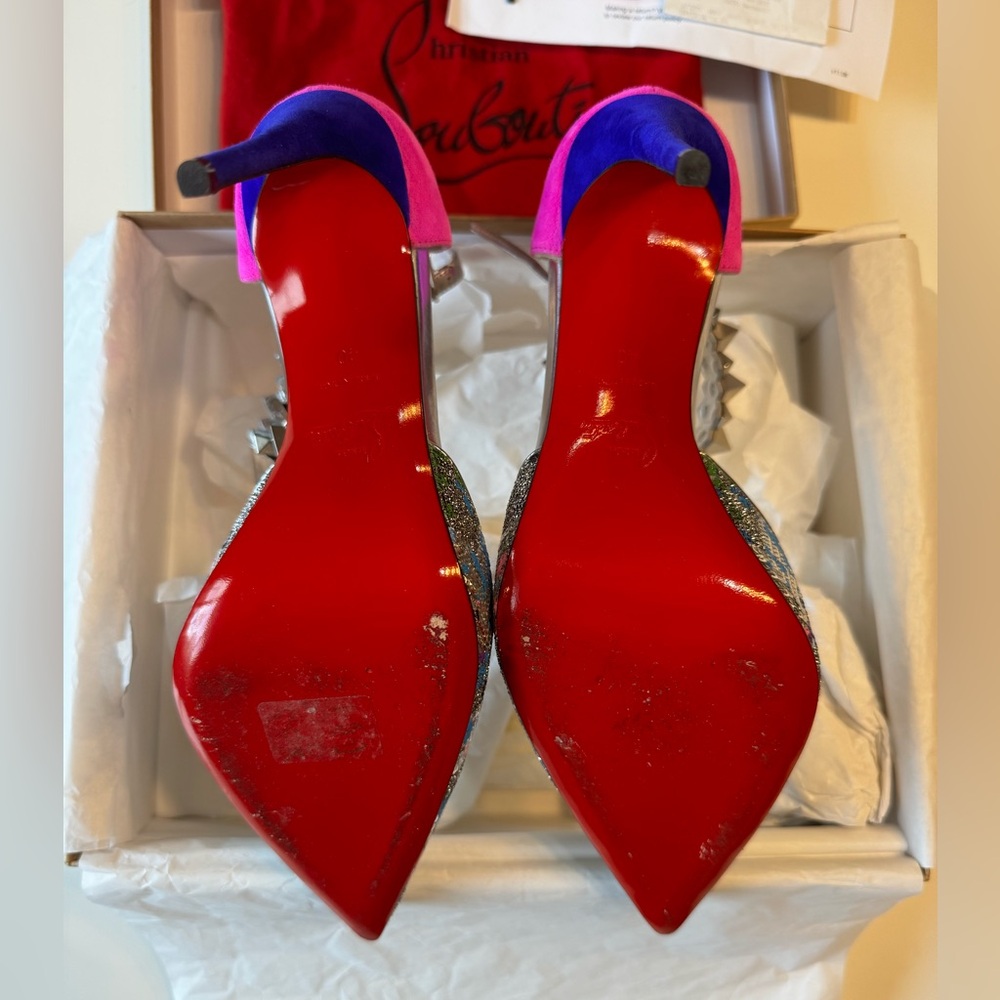 Christian Louboutin hard to find Panill Splash 100. Size 40. Only worn once. - Picture 3 of 9